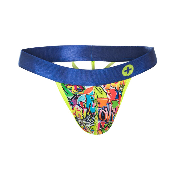 MaleBasics Hipster Thong for Men – Low Rise Seamless Pouch Underwear with Fun Comic Prints