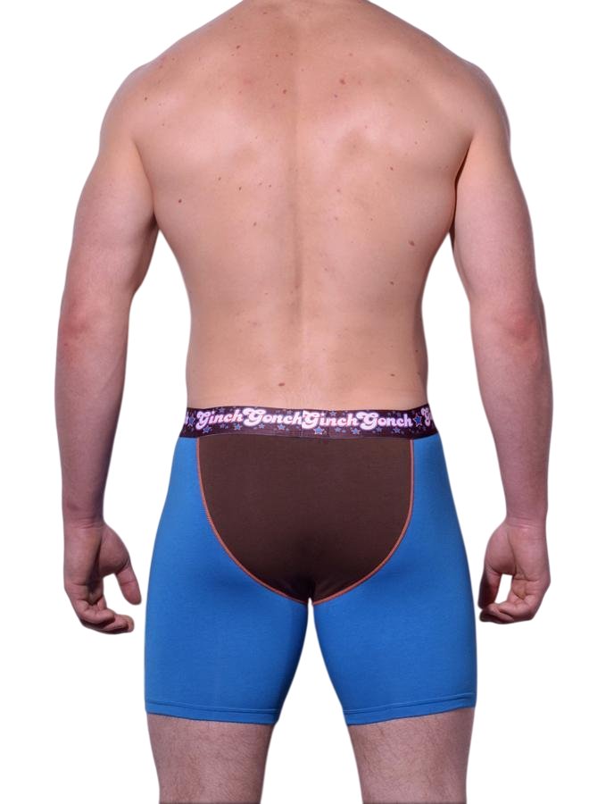 Ginch Gonch Blue Coconuts Boxer Brief - Cotton Stretch Long Underwear