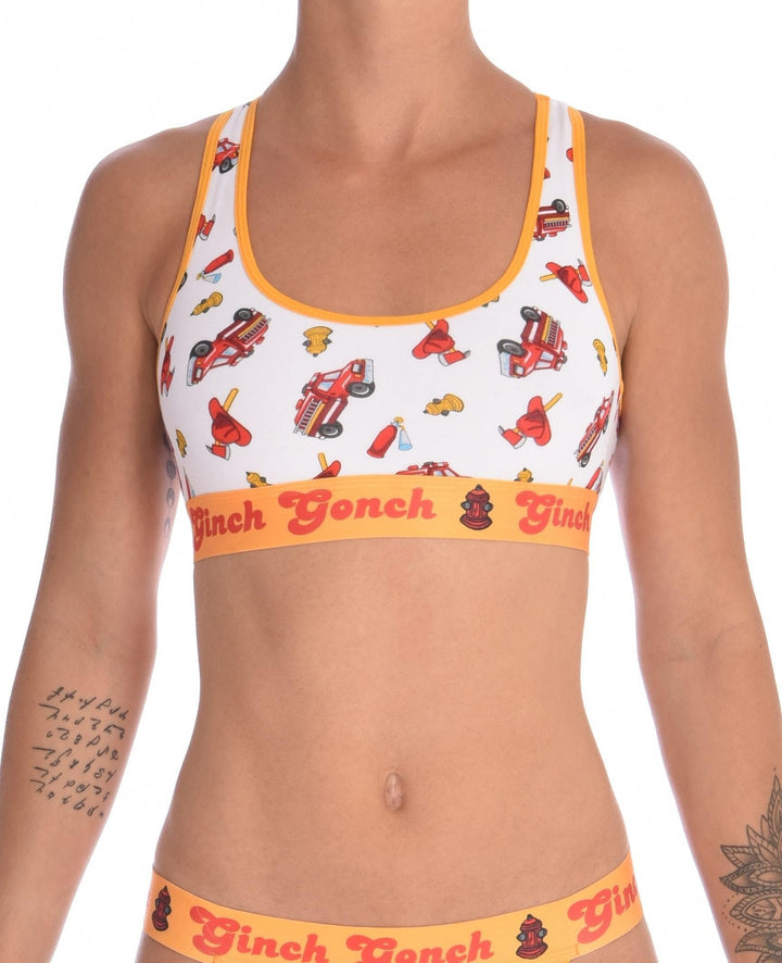 Ginch Gonch Women's GG Fire Fighters Sports Bra