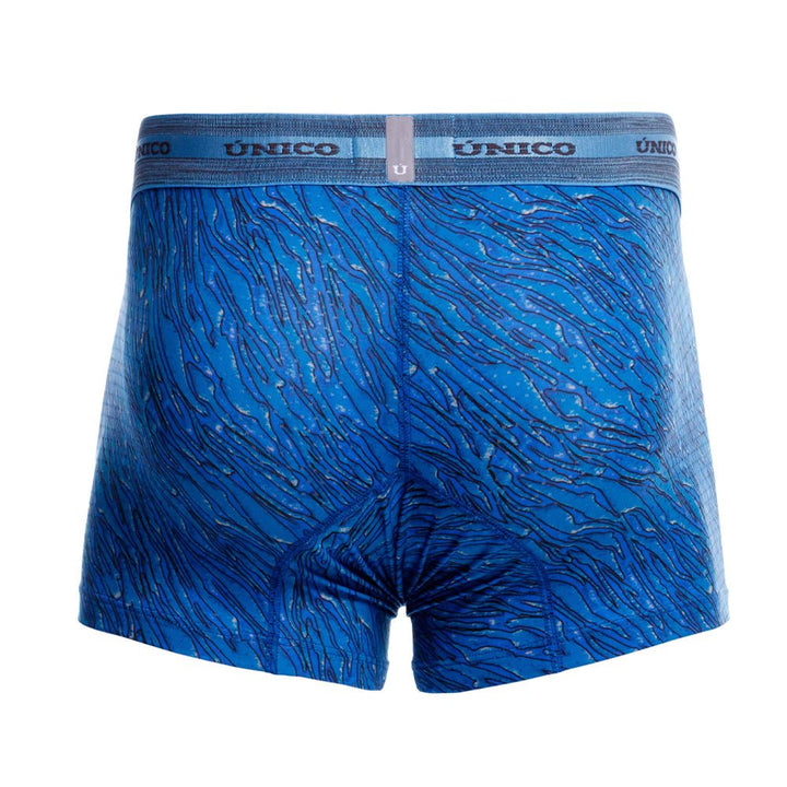 Mundo Unico men's blue microperforated microfiber short boxer Torzal – side view