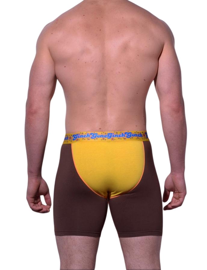 Ginch Gonch Lemon Head Boxer Briefs - Cotton Stretch Color Block Underwear