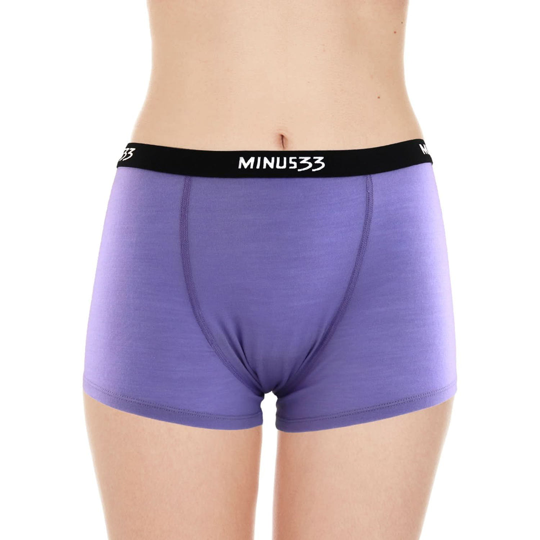Minus33 Woolverino Women’s Microweight Merino Wool Boyshorts - Breathable Anti-Odor Performance Underwear