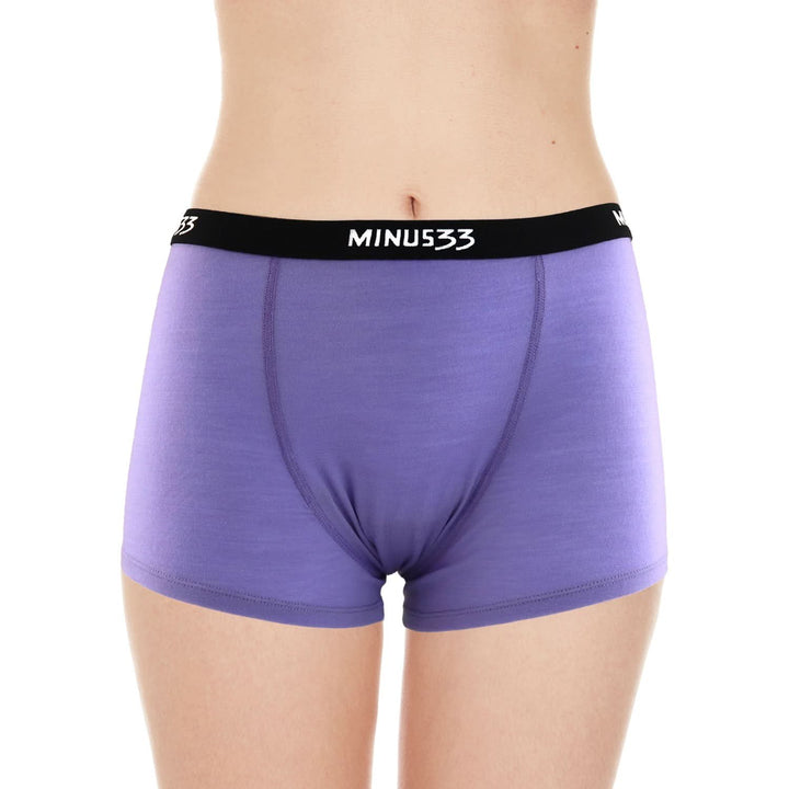 Minus33 Woolverino Women’s Microweight Merino Wool Boyshorts - Breathable Anti-Odor Performance Underwear