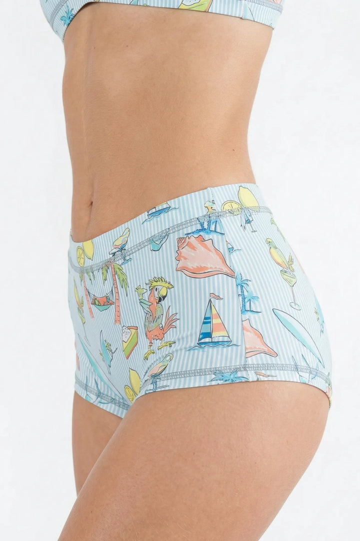Shinesty x Margaritaville "The Boat Drinks" Women's Modal Boyshort Underwear