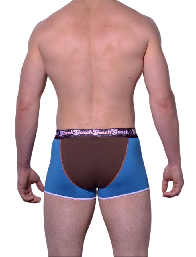 Ginch Gonch Blue Coconuts Trunk - Cotton Stretch Color Block Underwear