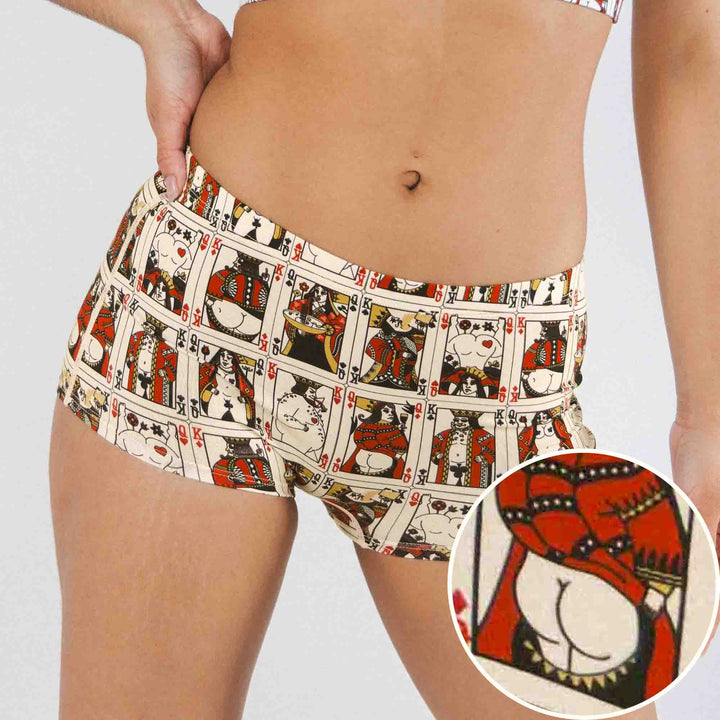The Bottomless Blackjack | Vintage Playing Cards Modal Boyshort Underwear