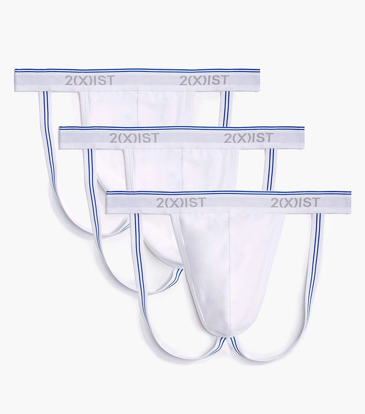 2(X)IST Men's Cotton Stretch Jock Strap 3-Pack