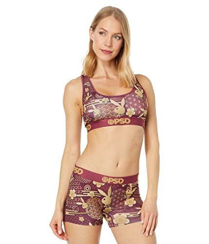 PSD Women's Playboy Year of the Rabbit Sports Bra Maroon