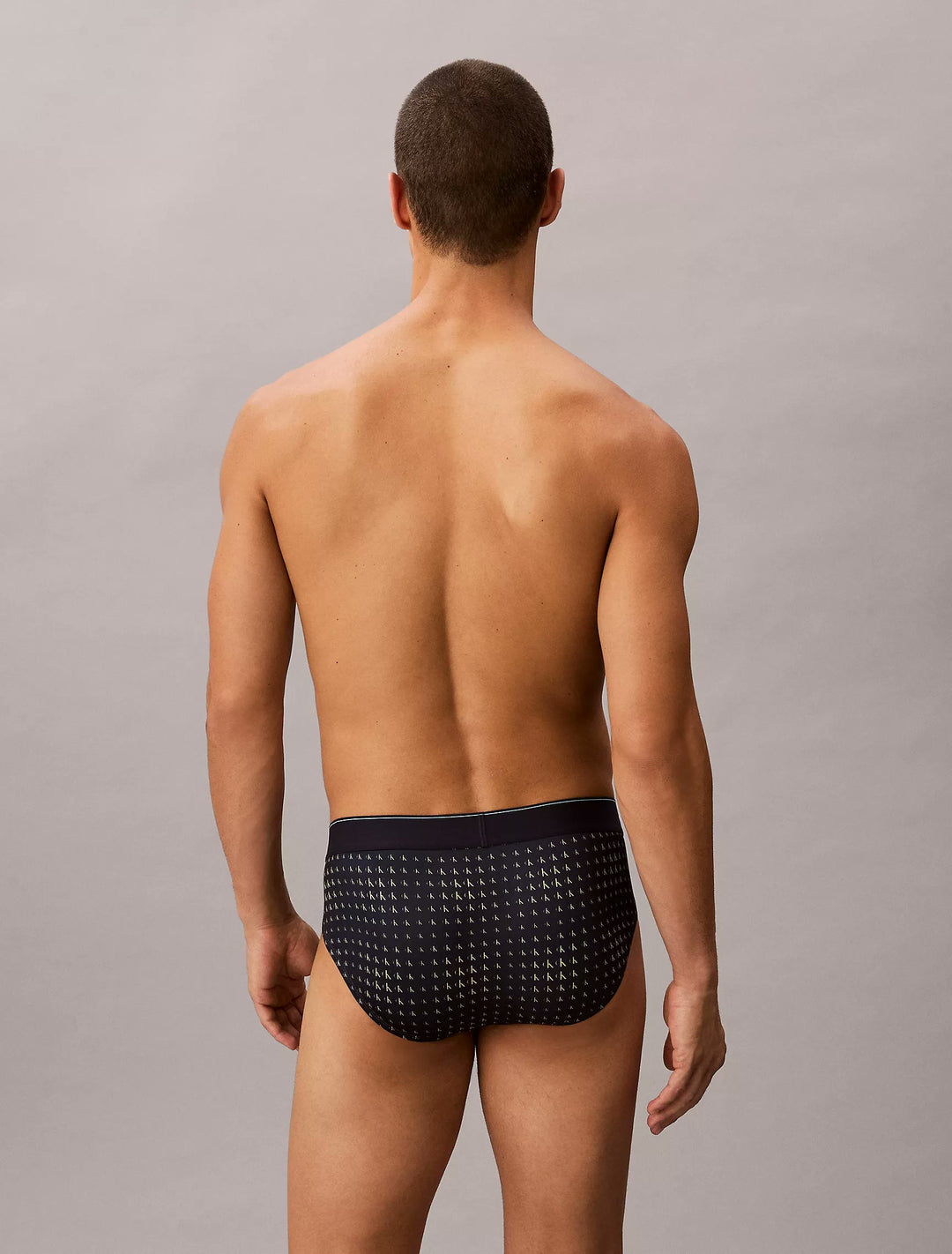 Men's Graphic Monogram Microfiber Stretch Hip Briefs | Moisture-Wicking, Quick-Dry