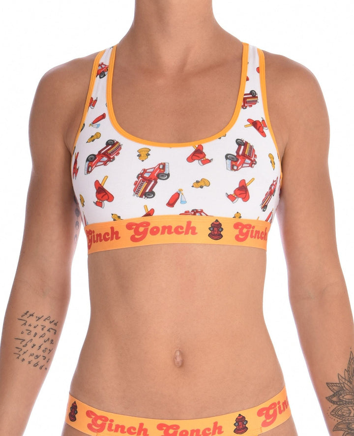 Ginch Gonch Women's GG Fire Fighters Sports Bra