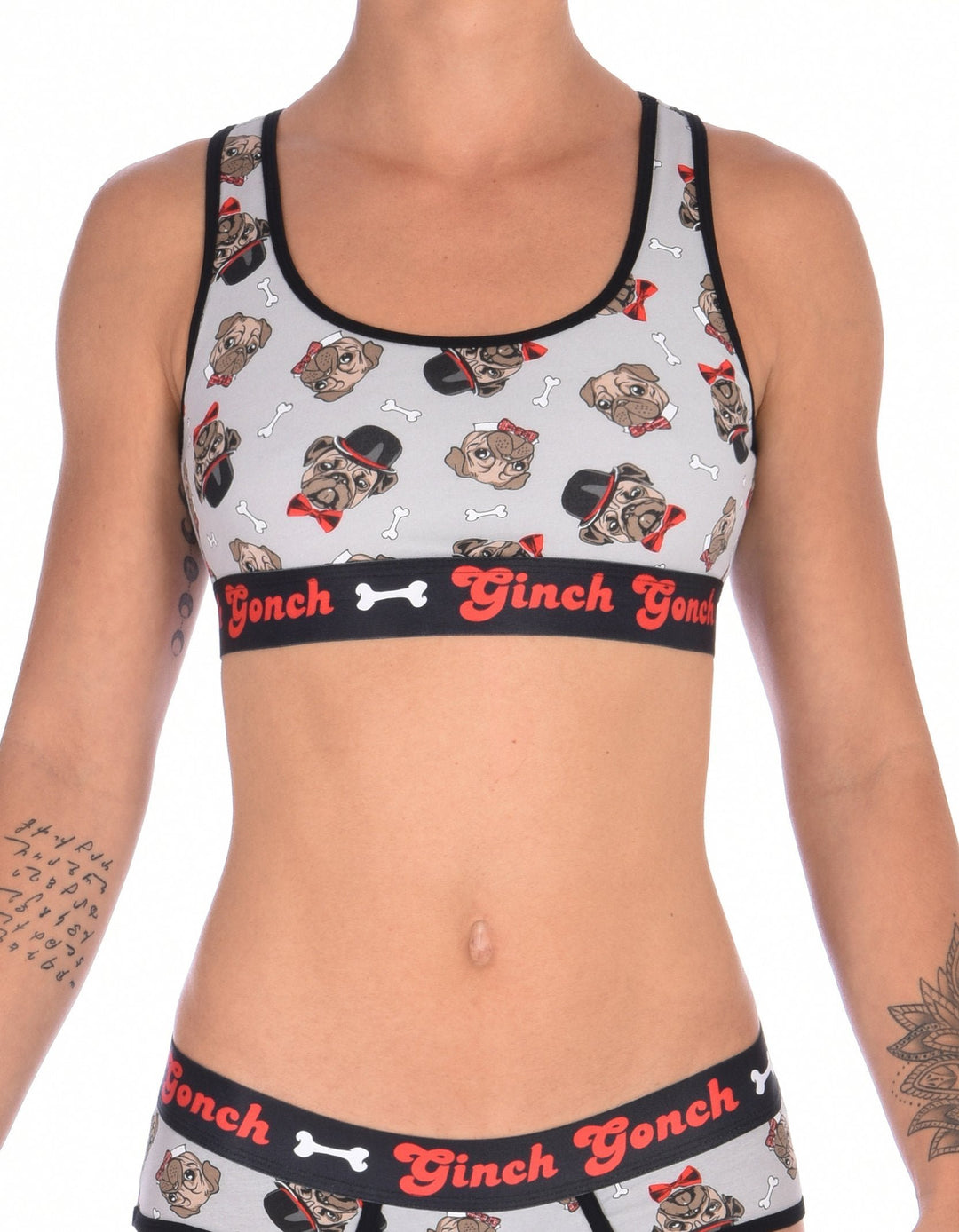 Ginch Gonch Women's Pug Life Sports Bra