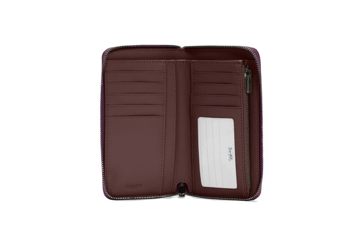 COACH Womens Medium Id Zip Wallet (Boysenberry)