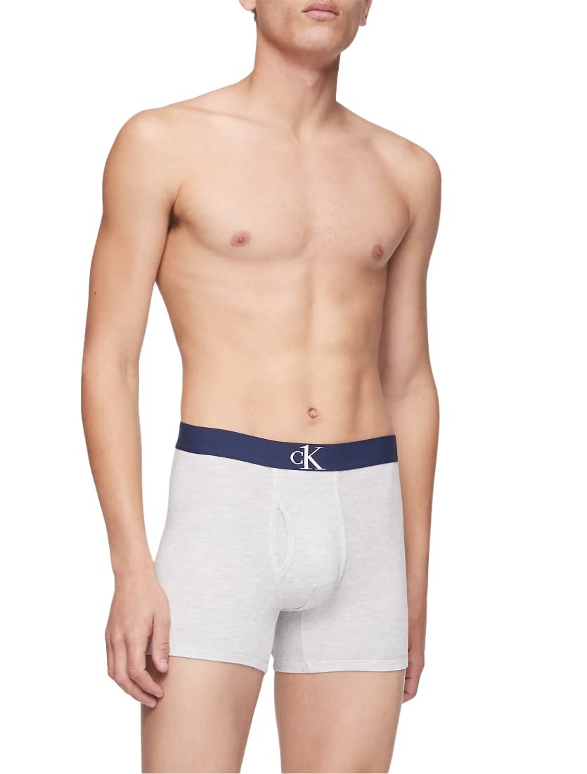 Calvin Klein CK One Plush Boxer Brief | Ultra-Soft Comfort Underwear | Blue Shadow