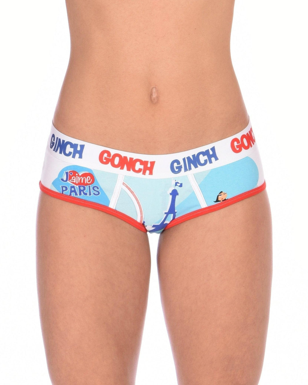 Ginch Gonch Women's I Love Paris Boyfriend Briefs