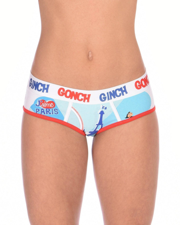 Ginch Gonch Women's I Love Paris Boyfriend Briefs