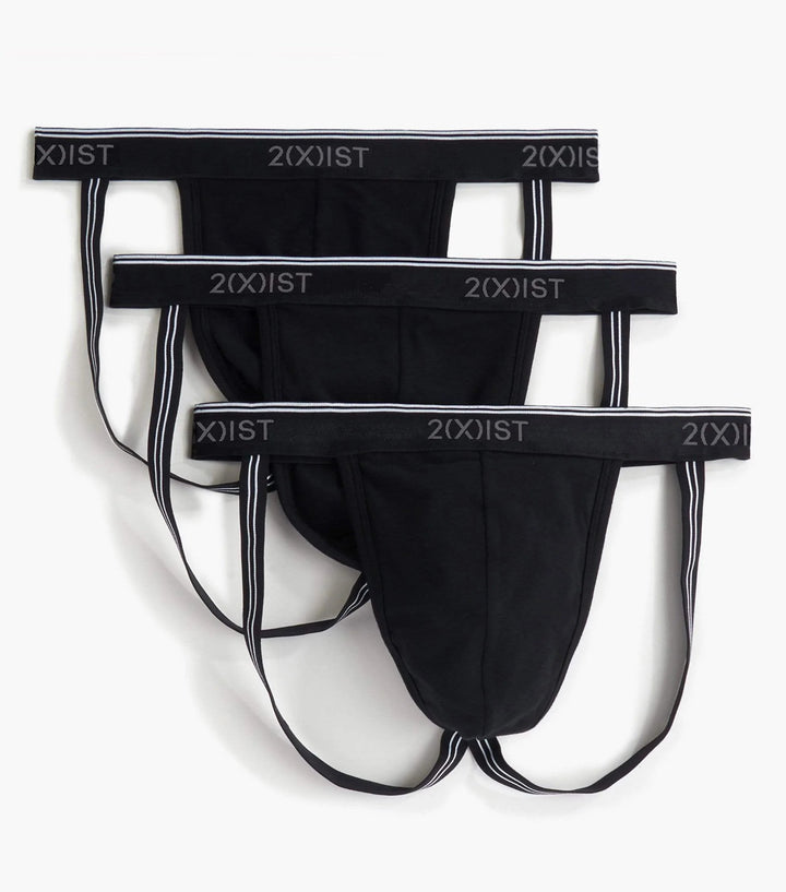 2(X)IST Men's Cotton Stretch Jock Strap 3-Pack