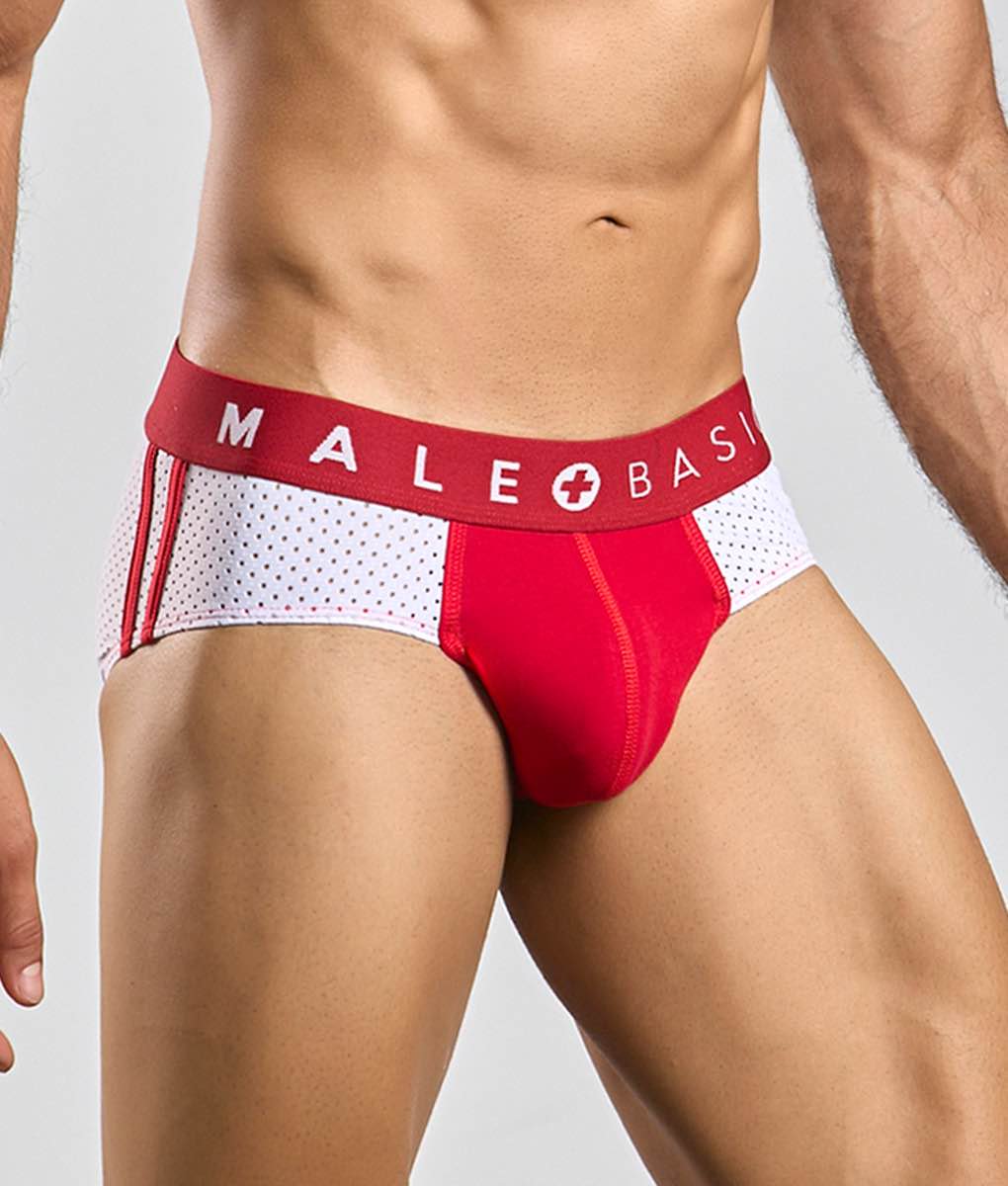 MaleBasics Men’s Dotted Boxer Briefs - Soft Cotton Stretch Underwear