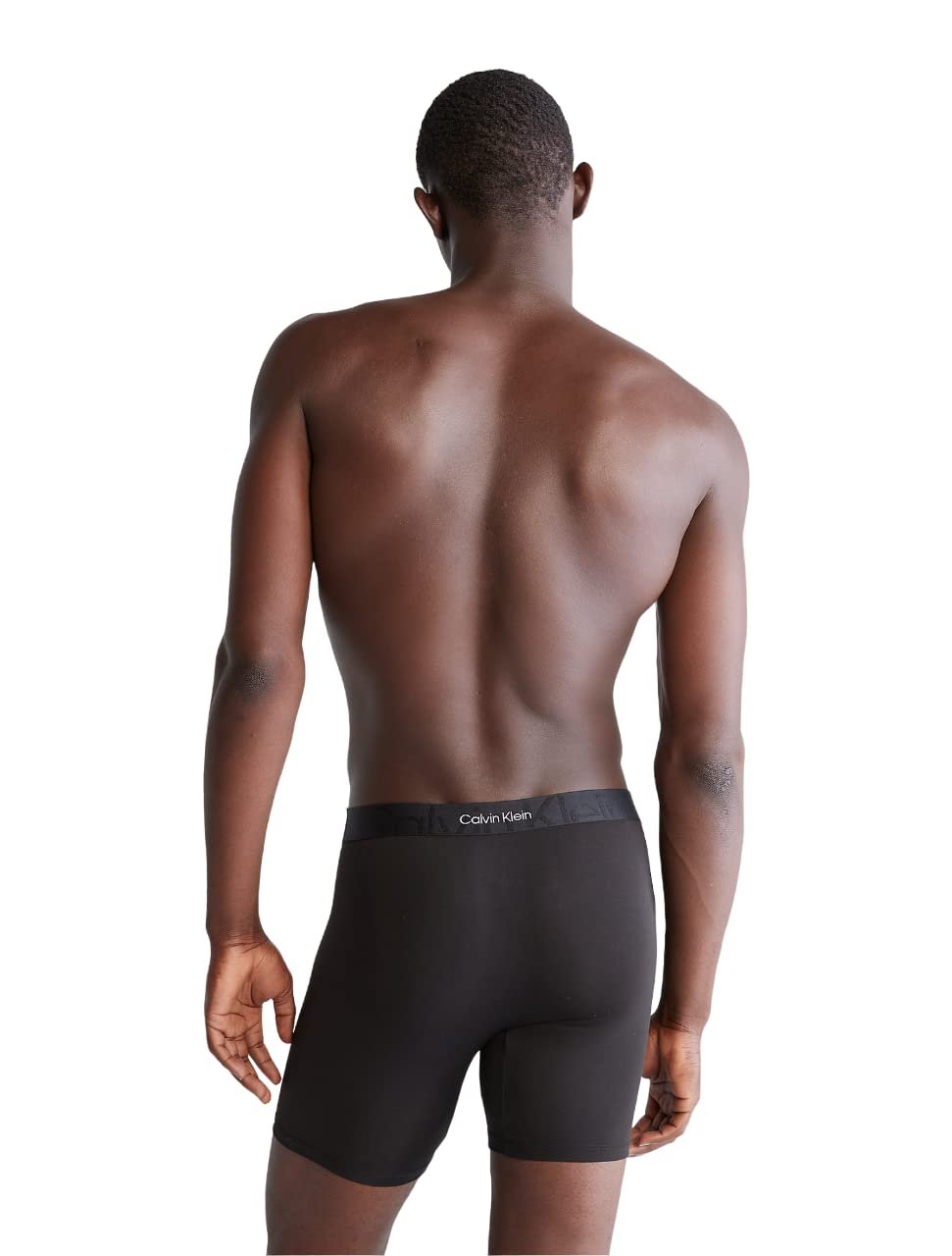 Calvin Klein Men's Embossed Icon Micro Long Boxer Brief - Recycled Fabric