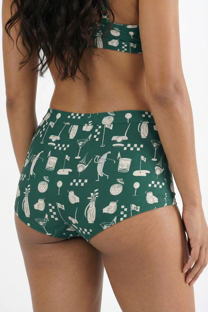 Shinesty Women's "The Mulligan" Green Golf Modal Boyshort Underwear