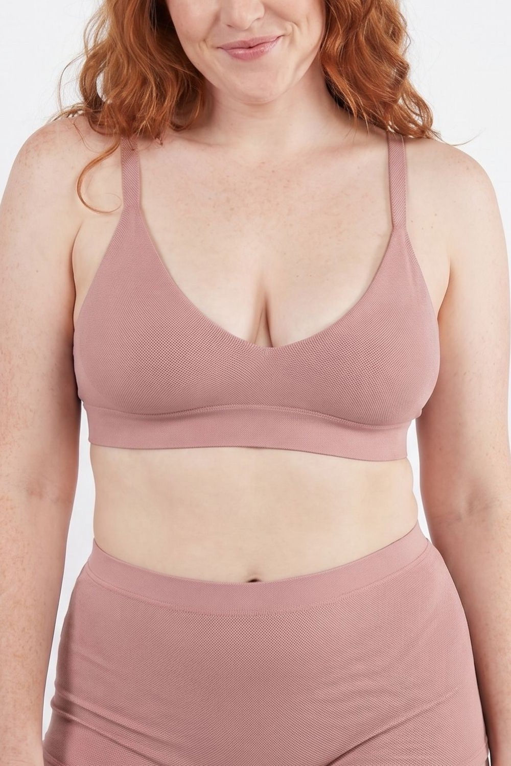 The Bell Pep Red Chambray Boob Hammock Busty Bralette - Supportive Wireless Bra