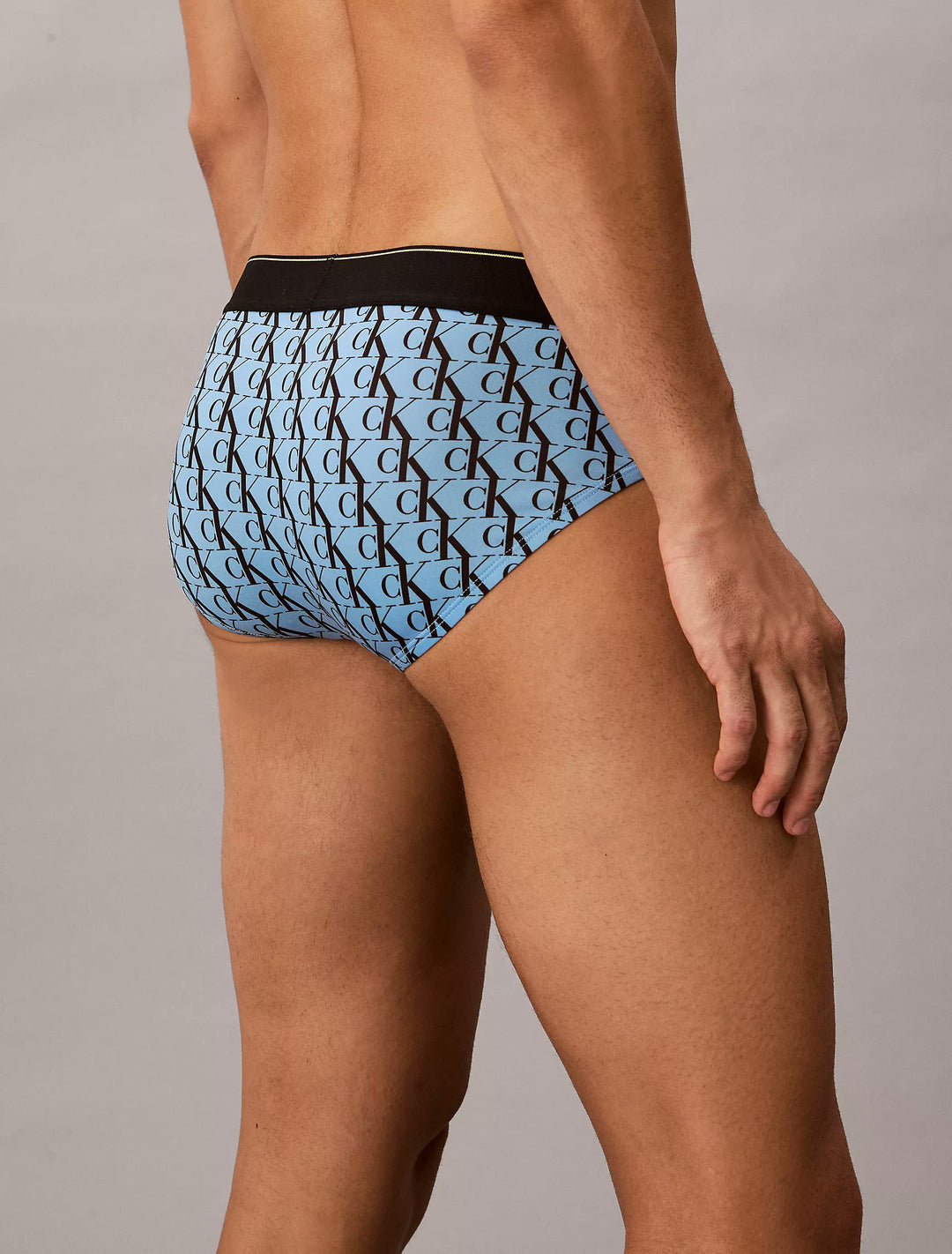 Men's Graphic Monogram Microfiber Stretch Hip Briefs | Moisture-Wicking, Quick-Dry