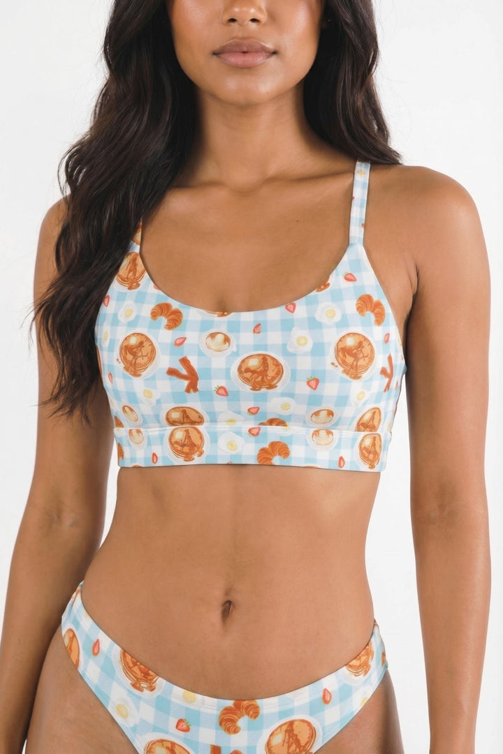 Shinesty Good Moaning Boob Hammock™ Scoop Bralette | Breakfast Print