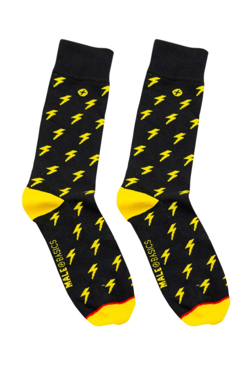 MaleBasics Harry Fun Crew Socks - Comfortable Cotton Blend (Size 7-12)