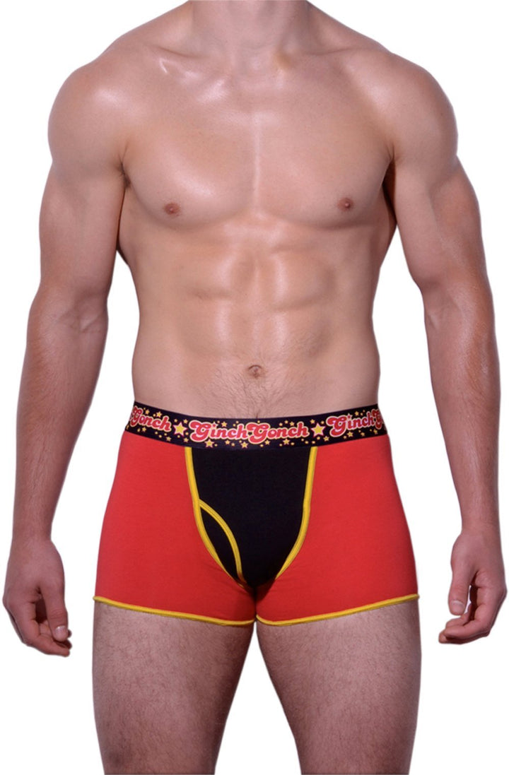 Ginch Gonch Atomic Fireballs Trunk - Color Block Cotton Stretch Underwear