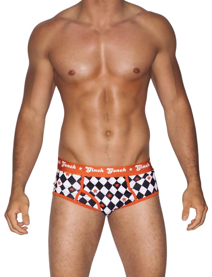 Ginch Gonch Backstage Pass Brief (Jockey) - Diamond Print Poly-Stretch Underwear