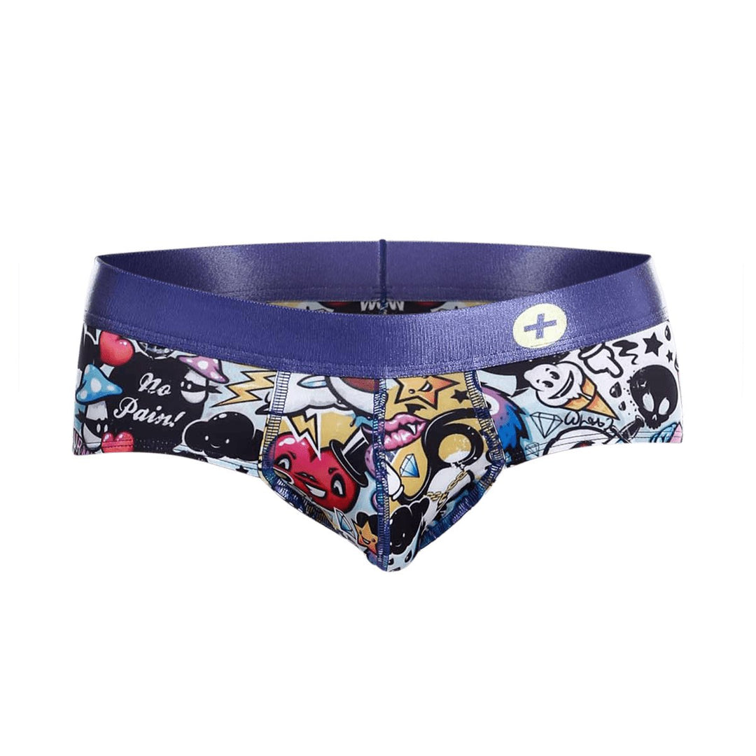 MaleBasics Hipster Brief Comics – Low-Rise Mid-Thigh Men’s Designer Underwear