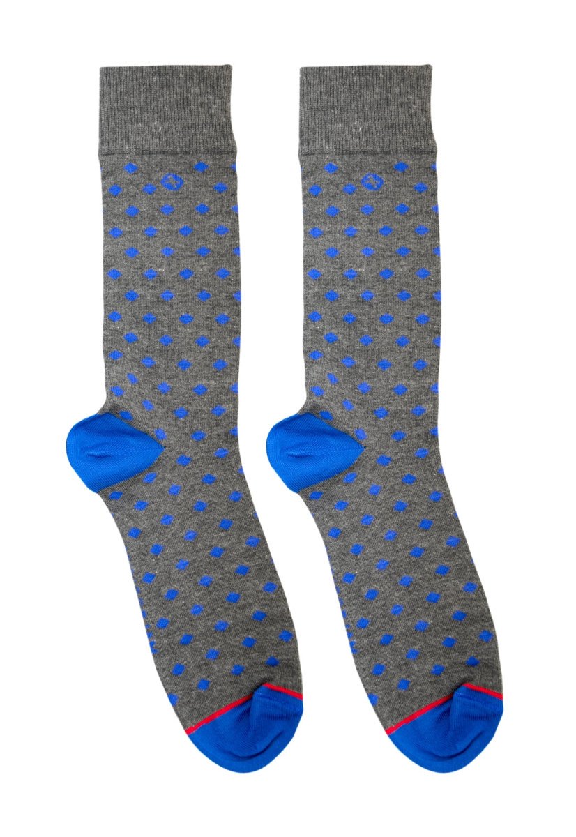 MaleBasics Men’s Fun Patterned Dress Socks - Rombos Diamond Print