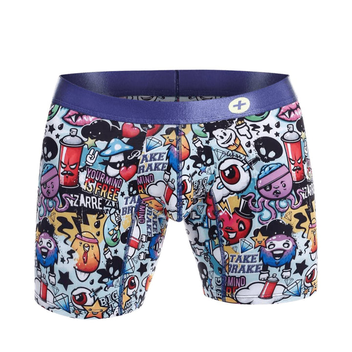 MaleBasics Men's Hipster Boxer Brief Comics – Low Rise Comic Print Underwear for Men