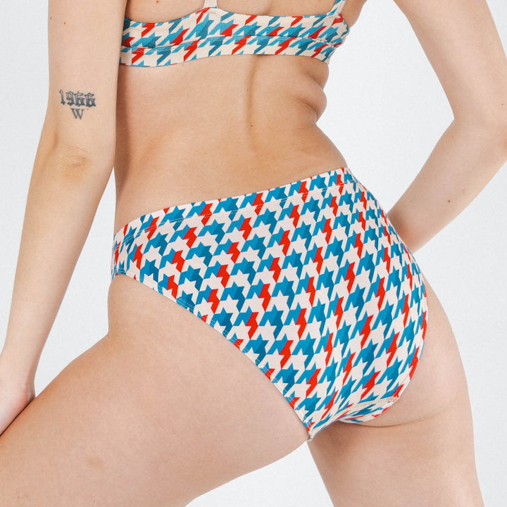 The Swanky | Retro Houndstooth Modal Bikini Underwear