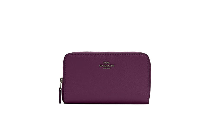COACH Womens Medium Id Zip Wallet (Boysenberry)