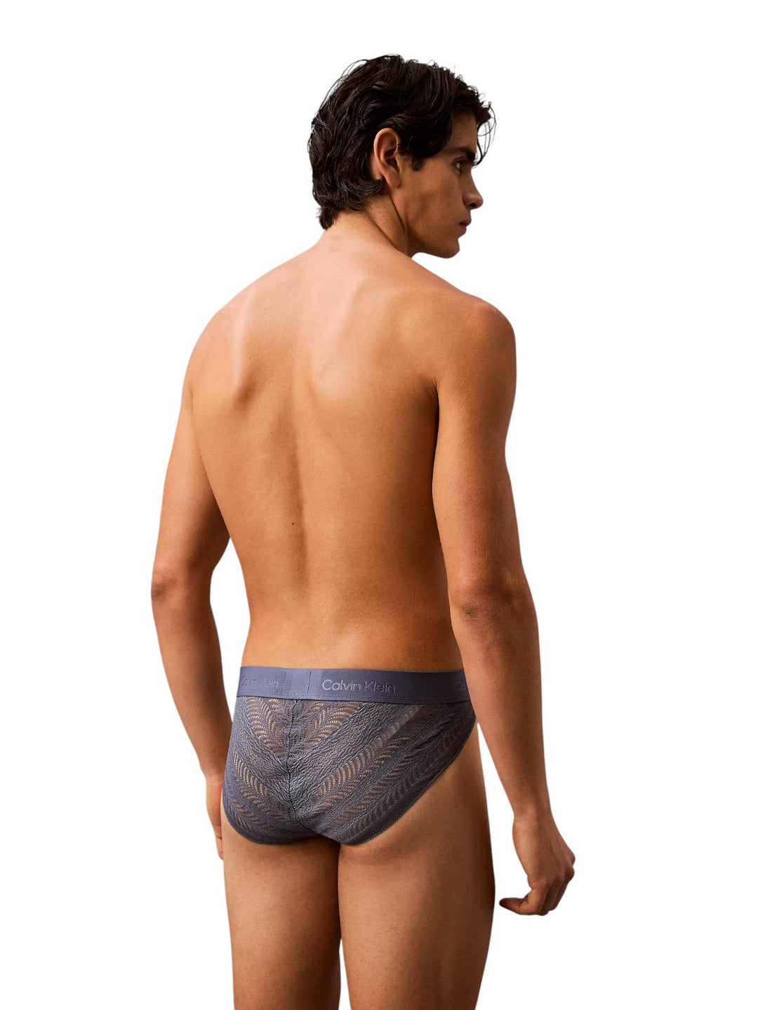Calvin Klein Men's Sculpt Sport Brief with Galloon Lace Back - Recycled Microfiber Low Rise Underwear, Grisaille Grey