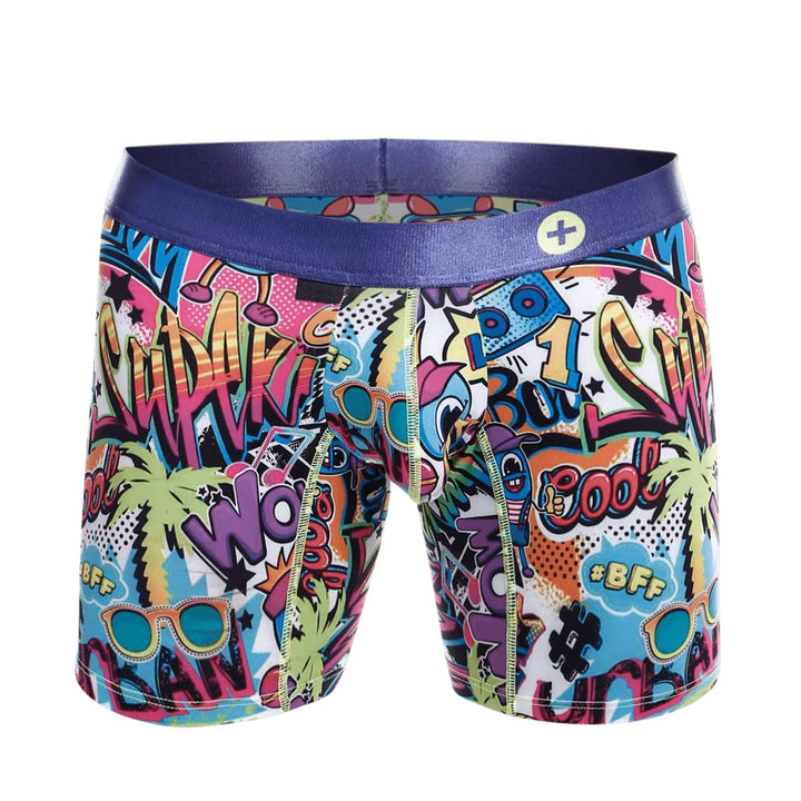 MaleBasics Men's Hipster Boxer Brief Comics – Low Rise Comic Print Underwear for Men
