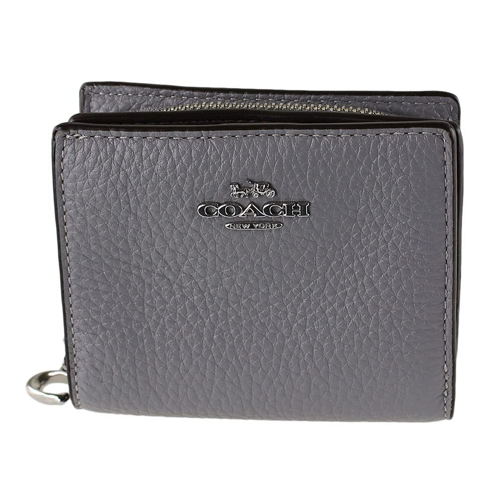 Coach Pebble Leather Snap Wallet Style No. C2862 Granite