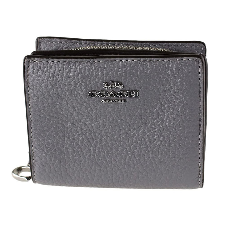 Coach Pebble Leather Snap Wallet Style No. C2862 Granite