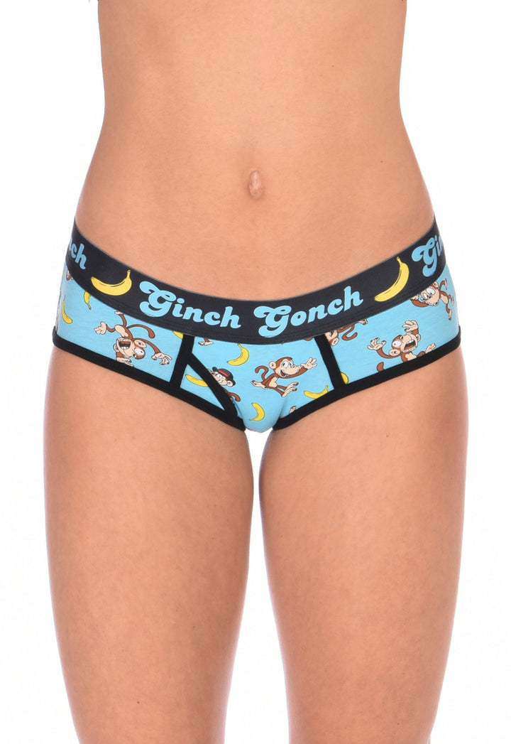 Ginch Gonch Women's Monkey Business Boyfriend Briefs