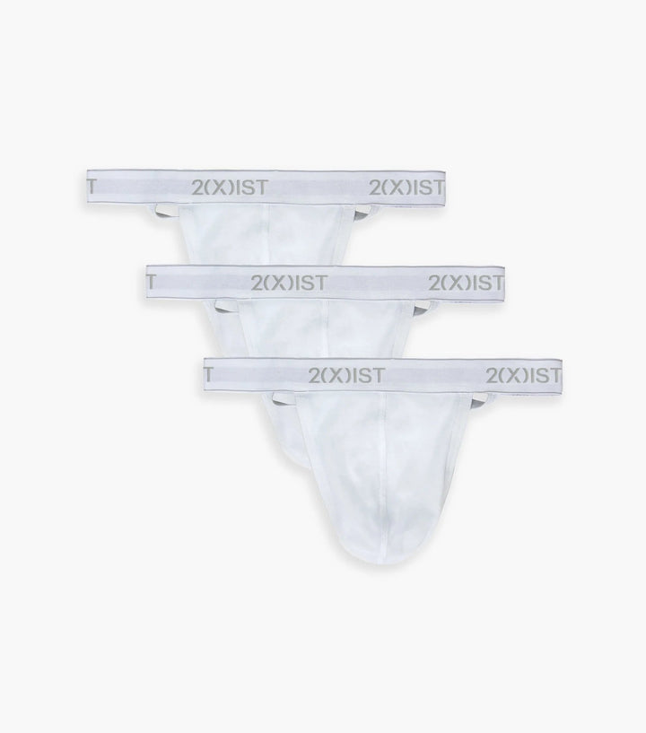 2(X)IST Men's Essential Cotton Y-Back Thong 3-Pack
