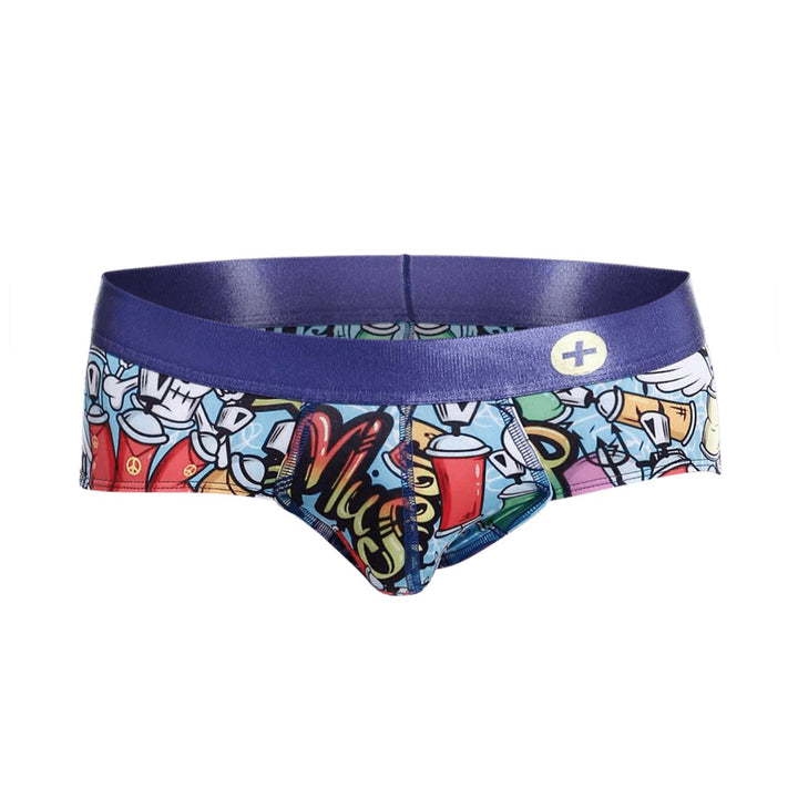 MaleBasics Hipster Brief Comics – Low-Rise Mid-Thigh Men’s Designer Underwear
