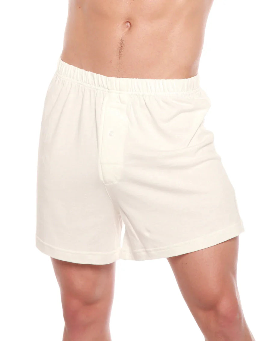 Spun Bamboo men's bamboo boxer shorts cream organic cotton 3-pack breathable