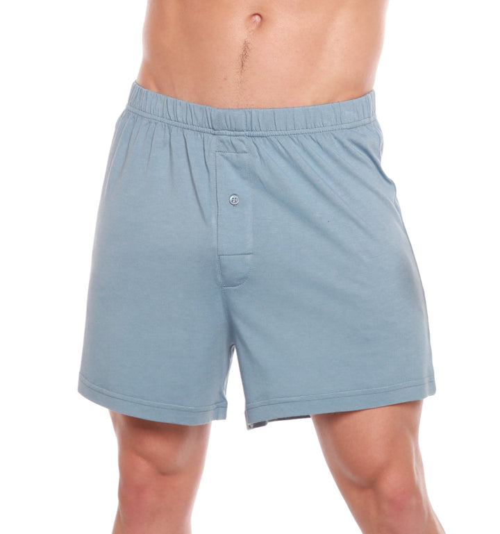 Spun Bamboo men's bamboo boxer underwear in steel blue 5-pack – sustainable organic soft