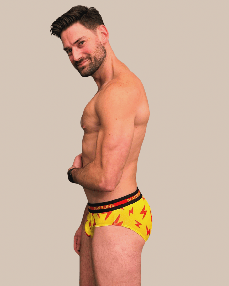 Manbuns Lightning Bolt Brief Underwear