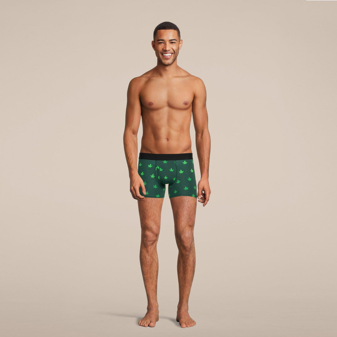 Manbuns Weed Boxer Brief Underwear with Pouch