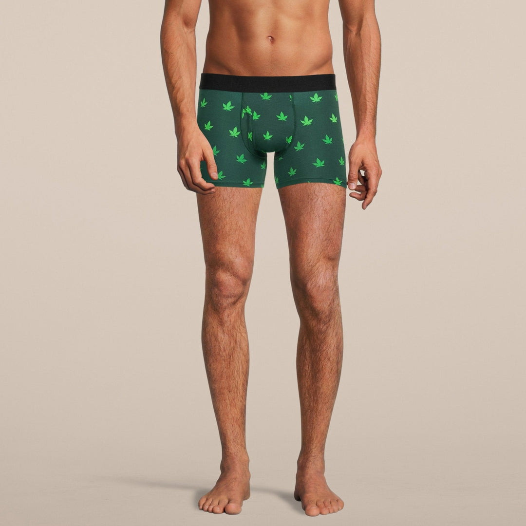 Manbuns Weed Boxer Brief Underwear with Pouch