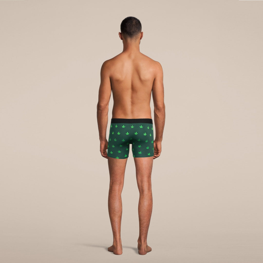 Manbuns Weed Boxer Brief Underwear with Pouch