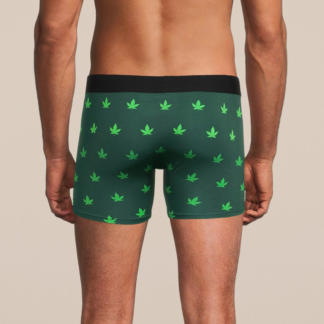 Manbuns Weed Boxer Brief Underwear with Pouch