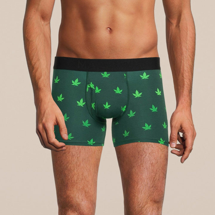 Manbuns Weed Boxer Brief Underwear with Pouch