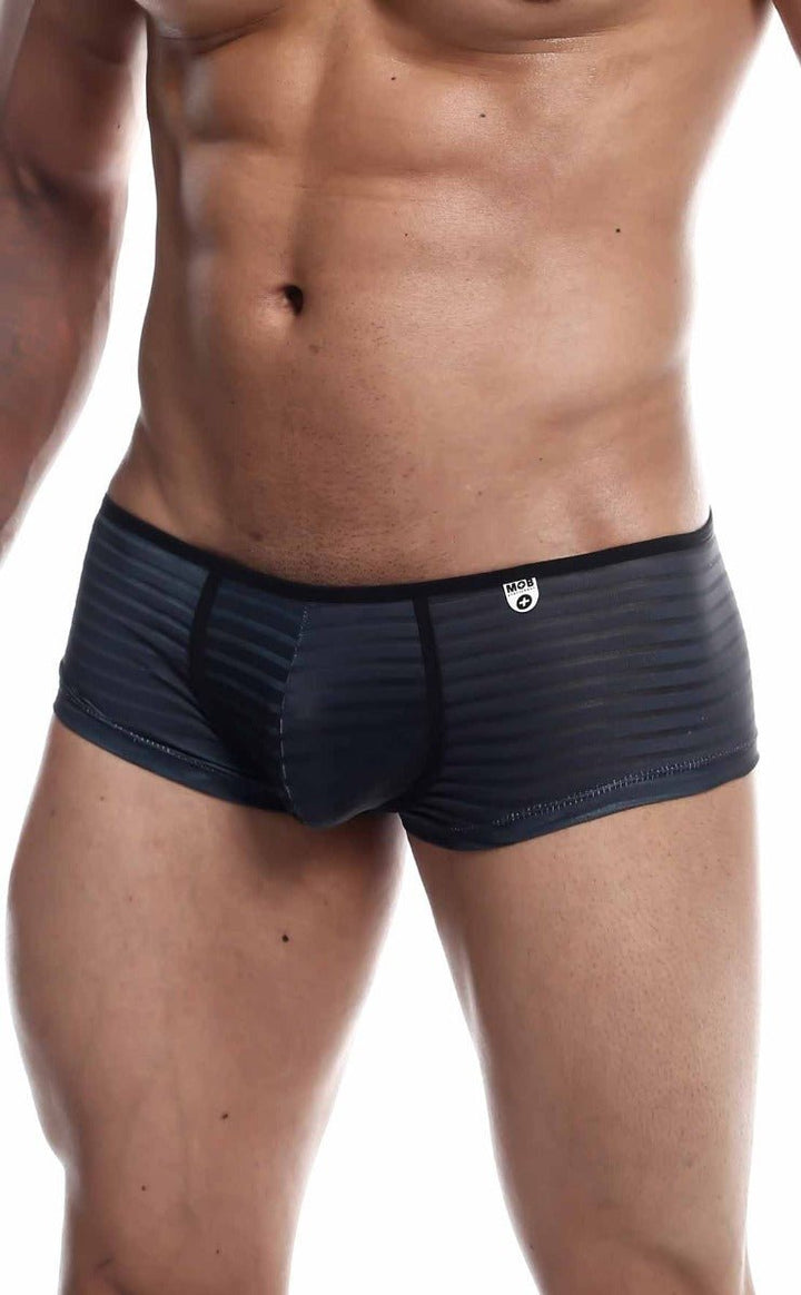 MALEBASICS MOB Boyshort | Men’s Striped Mesh Athletic Underwear
